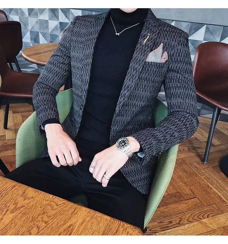 Мужской Блейзер, Повседневный, приталенный, Блейзер, куртка, Terno Masculino,, осень, корейская мода, блейзеры, дизайн, свадебное платье, мужской костюм, пальто