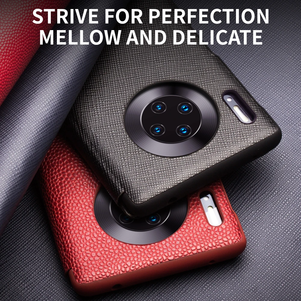 QIALINO Fashion Genuine Leather Flip Cover for Huawei P30 P40 Pro+Plus Luxury Handmade Smart Window Case for Huawei Mate 30 Pro