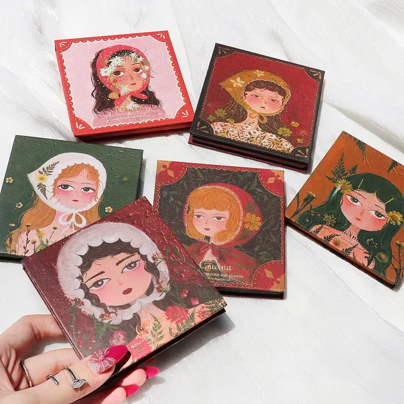 

9 Colors Forest Princess Earthy Nude Eyeshadow Palette Waterproof Matte Glitter Nude Eye Pigment Highlighter Eye Shadow Powder