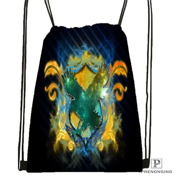 Drawstring Backpack Custom hufflepuff-@ 03-походная сумка на шнурке милый рюкзак для детей(черная спинка) 31x40 см#180611-03-127 - Цвет: Drawstring Backpack