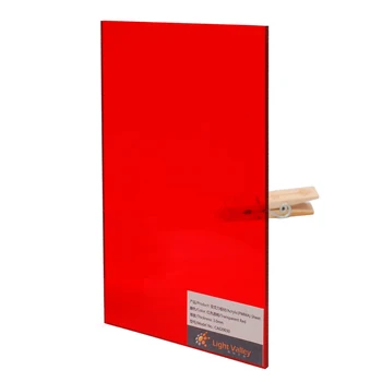 

Acrylic/PMMA Cast Transparent/Tinted Color Sheets 3.0mm for Jewelries, Crafts, Art Works, Decoration - Red (102)