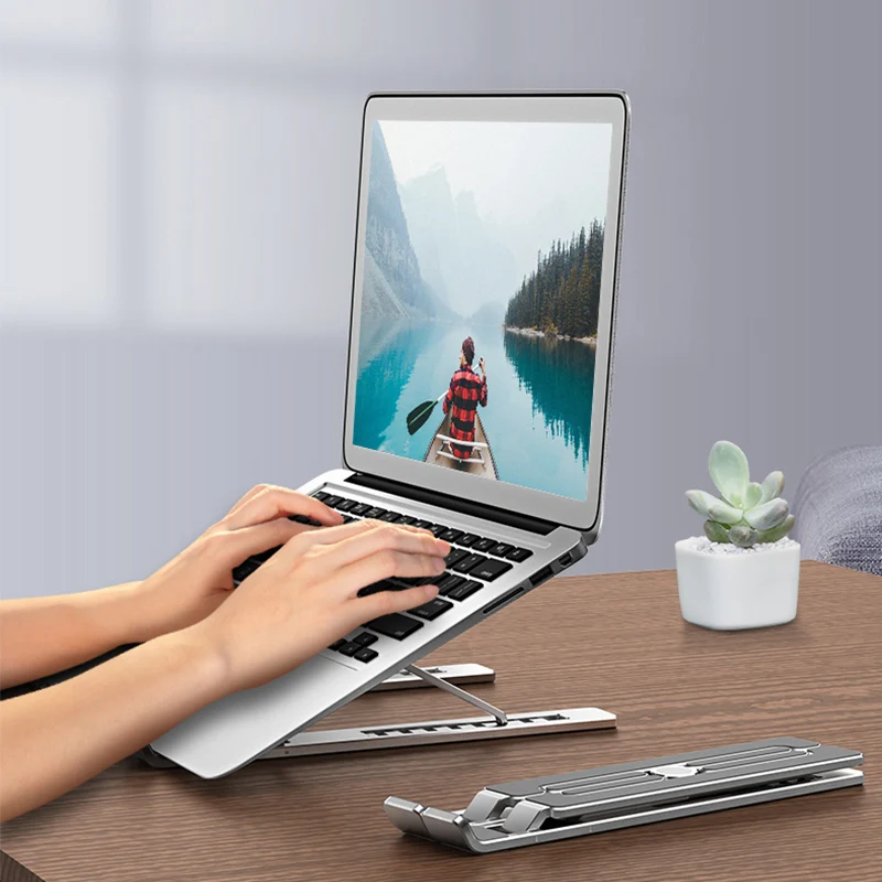  Portable 11-17 inch Laptop Stand Foldable Notebook Stand Holder For Macbook Lapdesk Aluminum Alloy 