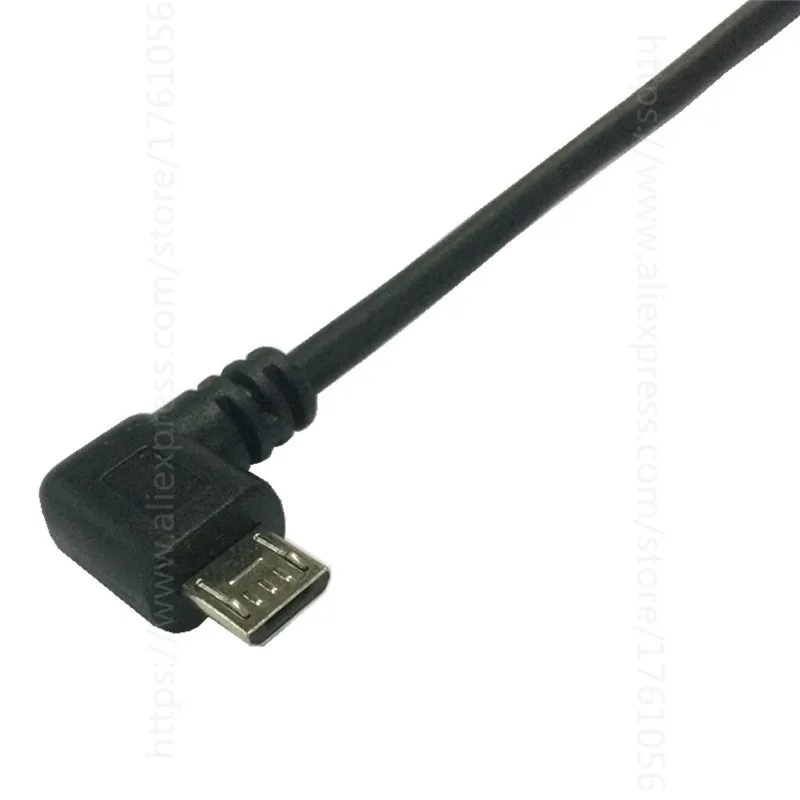 90 градусов вверх и вниз и влево и вправо под углом Micro USB 2,0 мужчин и женщин кабель для зарядки данных для телефонного звонка