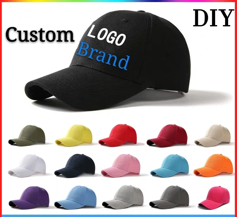 

DIY Logo Flat Cap Baseball Cap Custom-made Bucket Hat Hip Hop Child&Adult Printing Embroidery Brand Sport High-quality Snapback