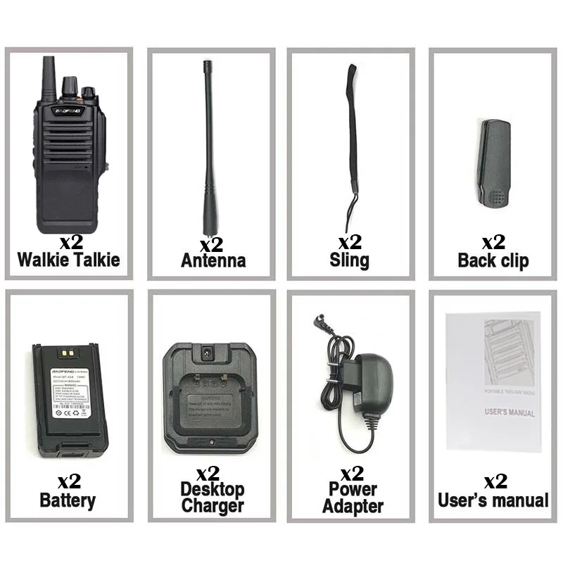 2 шт. Baofeng водонепроницаемый BF-9700 IP67 рация 7 Вт около 12 часов UHF& VHF 400-520MHz Antena Diamond Motorola радио - Цвет: 2 pieces