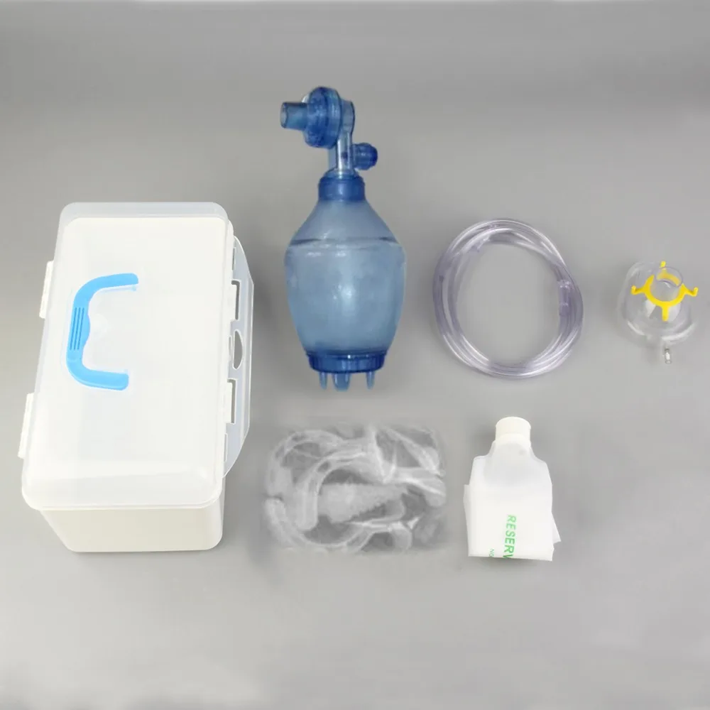 Руководство Resuscitator ПВХ малыш Ambu сумка+ кислородная трубка аптечка кислородная трубка и сумка-резервуар ПВХ сумка и прозрачная маска