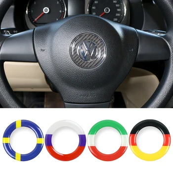 

Steering Wheel Car Sticker Germany Flag Decal Emblem For Volkswagen VW POLO BEETLE TOURAN TOUAREG CADDY