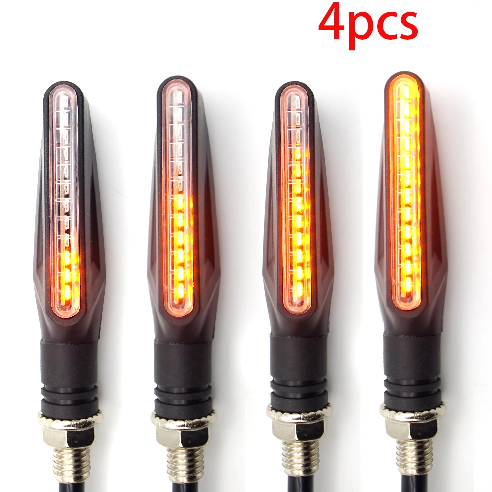 Светодиодный мотоцикл поворотники плавный свет для Grom Msx125 Led проблесковый мигающий мотоцикл Suzuki Gsr 600 мотоцикл задний - Цвет: 4pcs