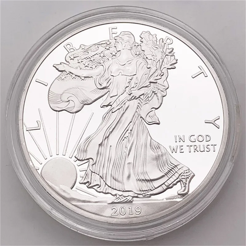 1 oz американский Серебряный Орел 1$ драгоценный камень Памятная коллекция монет подарок#4G14