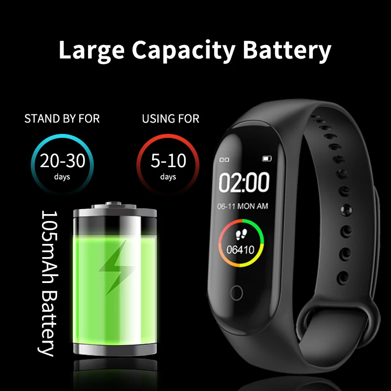 Смарт-браслет Bluetooth Junior для женщин, шагомер сердечного ритма, ультра тонкие Смарт-часы Ip68, Инструкция для езды на велосипеде и бега на английском языке