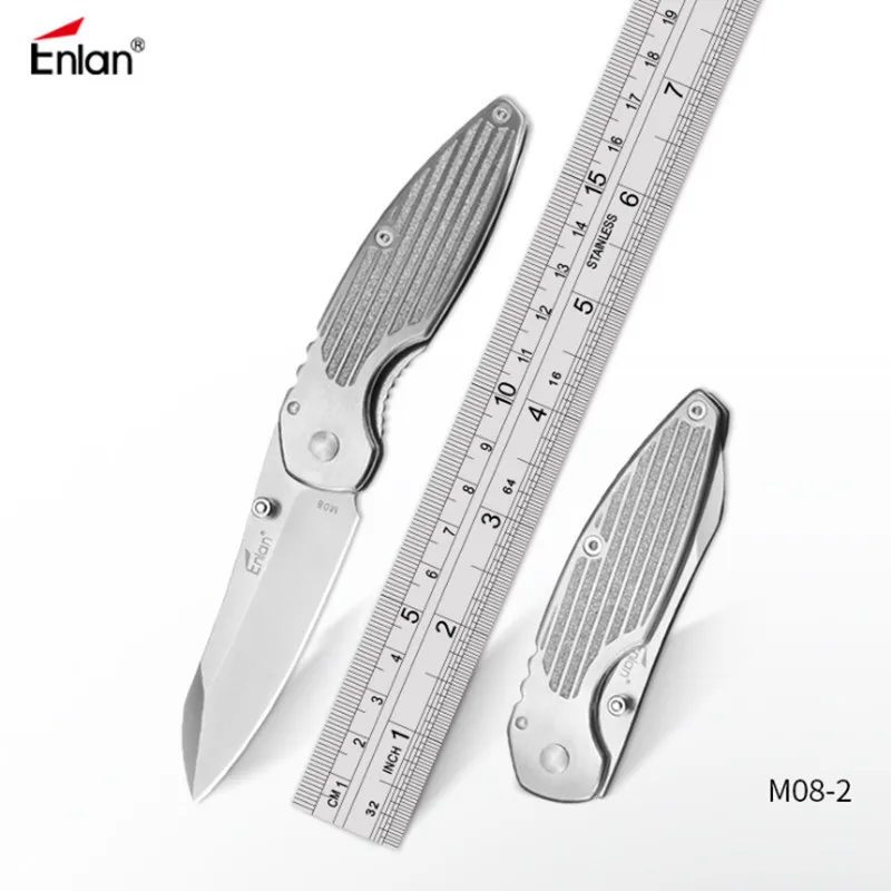 Enlan M08-2 складной нож 8Cr13MoV лезвие деревянная ручка кемпинг выживания Топ Военный карманный EDC инструмент нож