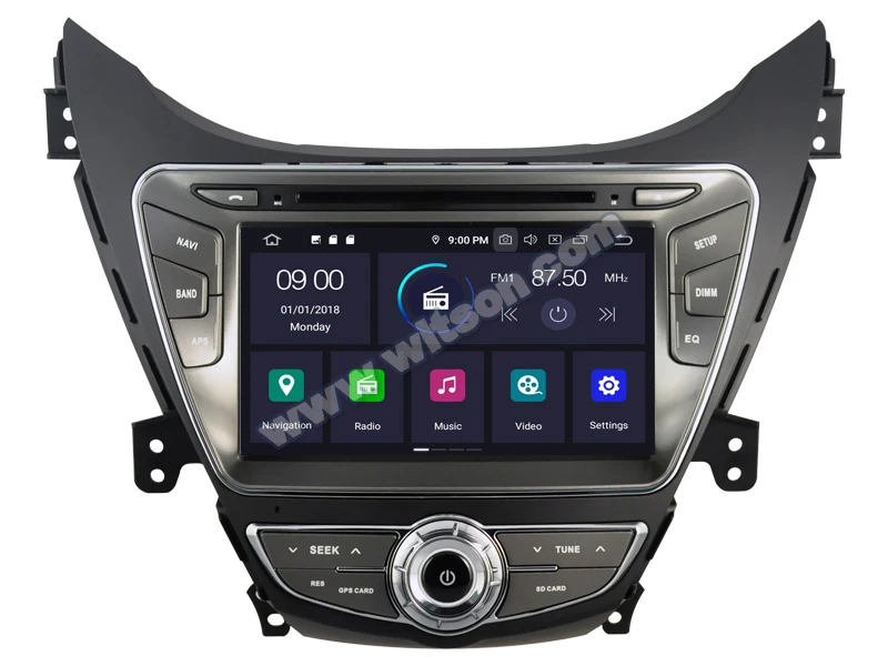 " Android 9,0 Pie OS автомобильный DVD Мультимедиа Навигация GPS радио для hyundai Elantra/i35/Avante 2010-2013 с 256 Гб Поддержка внешнего жесткого диска