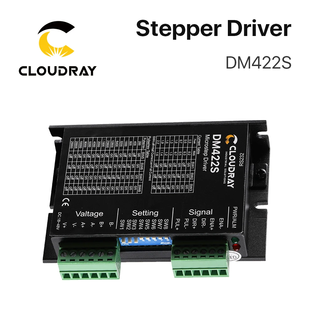 Cloudray 2-фазный шаговый мотор драйвер DM422S поставить Напряжение 18-48VDC Выход 0,3-2.2A ток