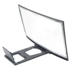 Projecteur 3D d'écran de téléphone portable 12 pouces, agrandissement et amplificateur d'écran incurvé pour vidéo de téléphone portable 