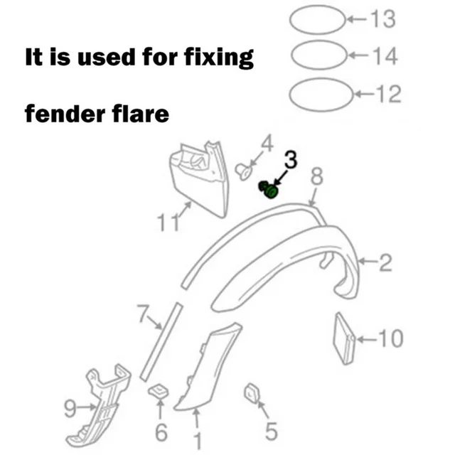 2001 nissan frontier fender flare clips deals