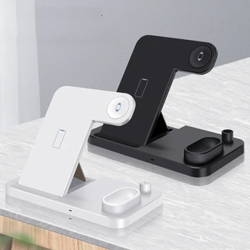 

4 in 1 Wireless Charger Qi 10W Fast Charging for iPhone 11 Pro XS Max XR X for Apple Watch 5 4 3 2 for Apple Pencil Airpods