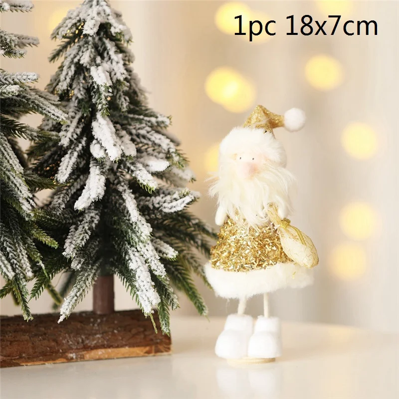 E 18x7cm 1/4 шт./партия, Симпатичные рождественские украшения Ангел подвеска плюшевая кукла нежные подарки украшения рождественской елки рождественские украшения для дома - Цвет: E 18x7cm