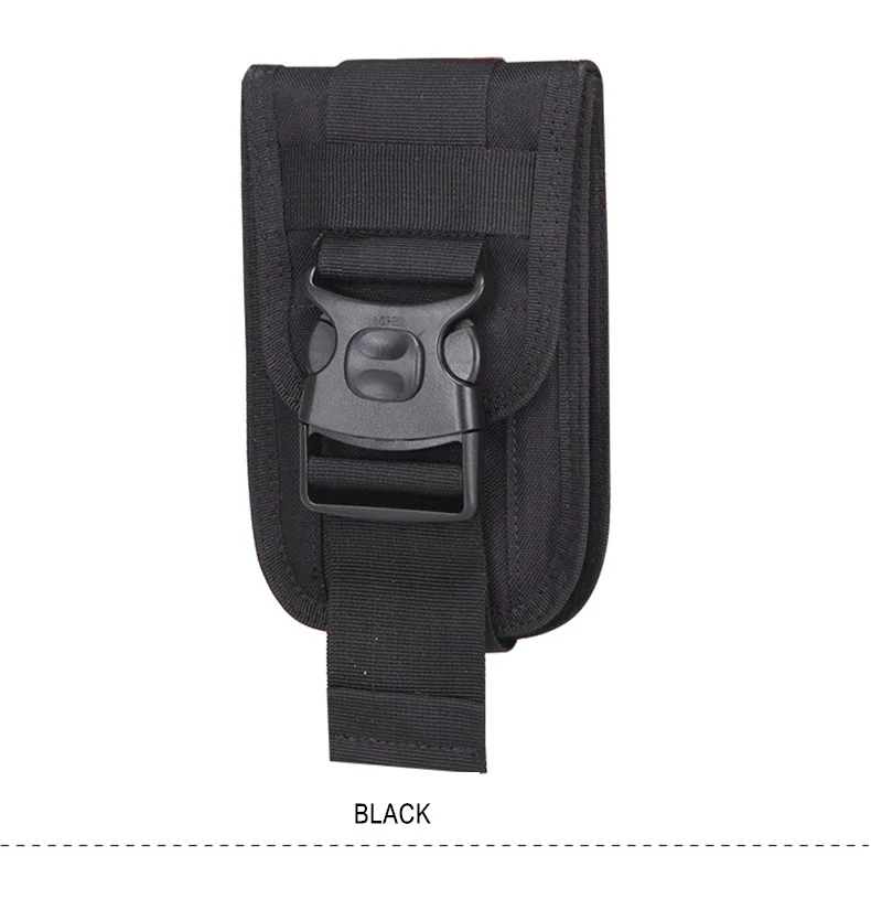 Уличная универсальная черная сумка тактическая кобура Военная поясная сумка кошелек чехол для телефона Открытый Чехол - Цвет: BLACK