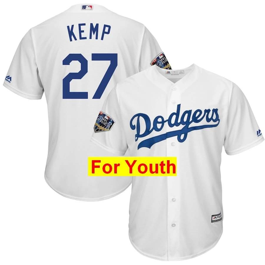 Хаки Молодежная Джерси#8 Manny 27 Matt Kemp 74 Jansen 13 Max Muncy 66 Yasiel Puig World - Цвет: Хаки