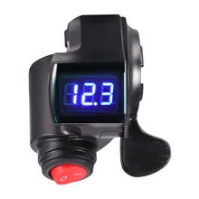 AOZBZ ускоритель большого пальца Электрический велосипед ручка бар большой палец Дроссельный ускоритель вольтметр ЖК-дисплей мотоцикл Скутер E-Bike