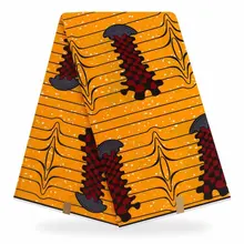 Африканская ткань с принтом воска Гана воск Анкара африканская Ткань 6 ярдов Хлопок Гана для свадьбы 92118