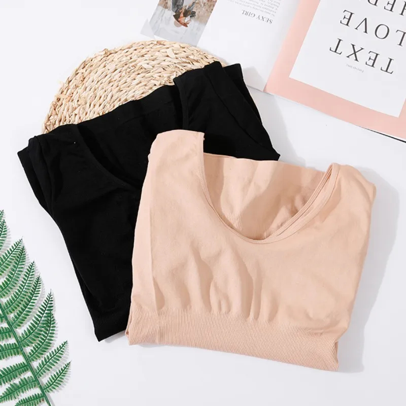 

Autumn Winter Women Thermal Underwear Tops Casual Solid Long-sleeved Bottoming Tops Women V-neck Seamless Thermal Underwear