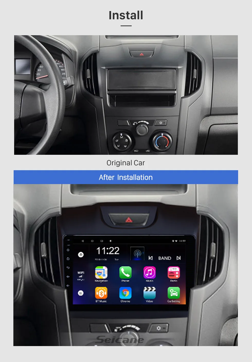 Seicane 9 дюймов Android 9,0 для Chevy Chevrolet S10- ISUZU D-Max автомобильный Радио gps навигатор плеер Поддержка камеры заднего вида