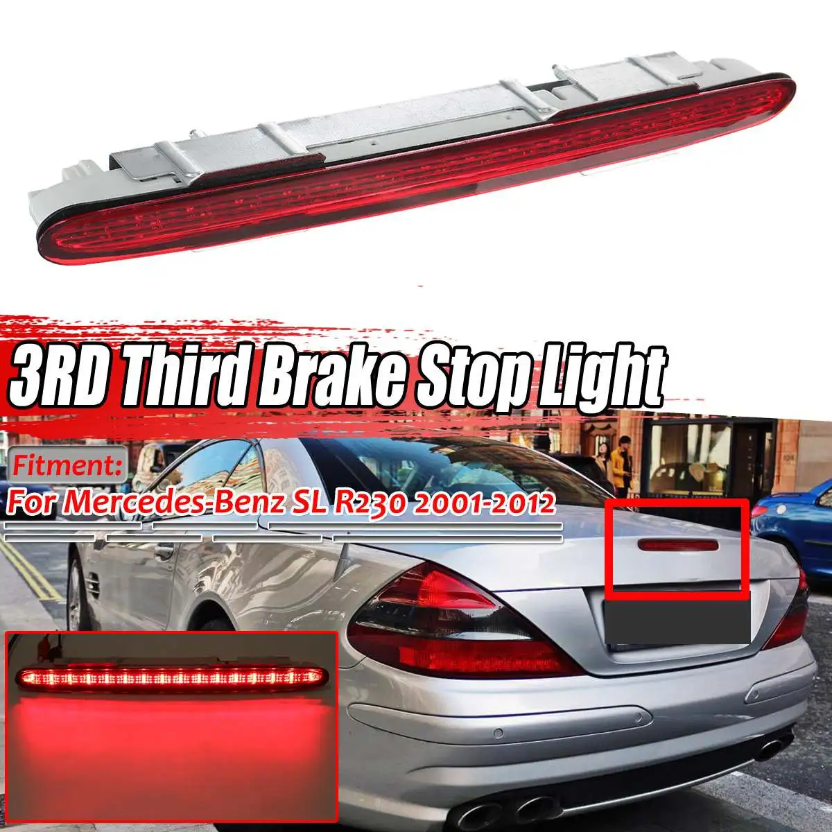 Red LED Car Rear Brake Light Lamp LED Rear Third Brake Light For