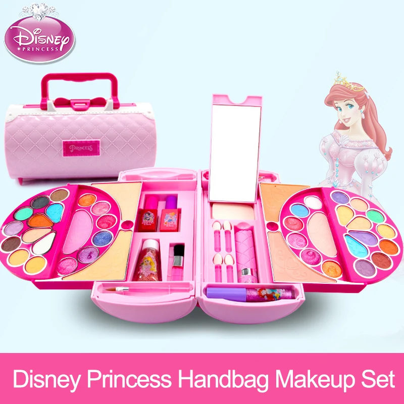 Disney maquillage petites filles princesse congelée Elsa Anna neige blanc sécurité Non toxique rouge à lèvres ensemble cosmétique maquillage enfants jouets cadeau