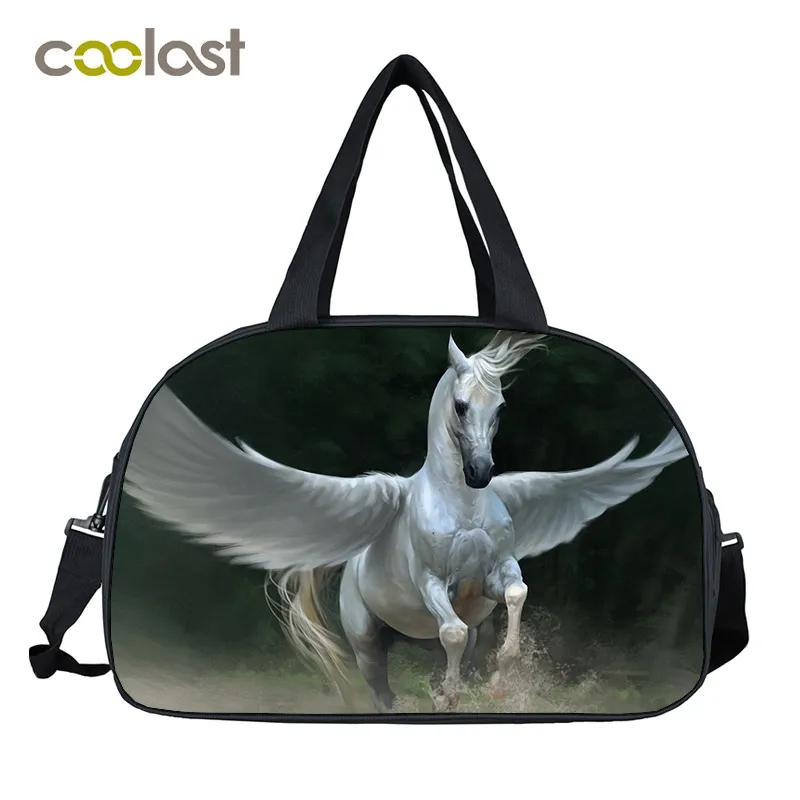 Женская дорожная сумка для путешествий с 3D принтом единорога| |