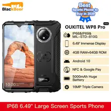 

OUKITEL WP8 Pro 6.49 Inch Mobile Phone IP68/IP69K Rugged Waterproof Smartphone Android10 4GB+64GB Cellphone 16MP Camera 5000mAh