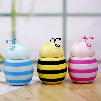 

300ml Bee USB Air Humidifier Ultrasonic Aroma Diffuser with LED Lights Mist Maker Mini Office Desktop Air Purifier