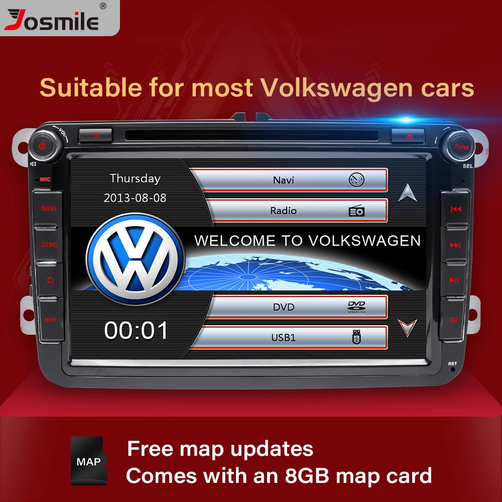 Автомобильный DVD плеер Josmile 2 Din для VW Volkswagen Passat b6 b7 Skoda Octavia Superb T5 Golf 5 сиденье Polo leon