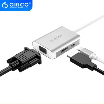 

ORICO Type-C to Type-C*1 / HDMI*1 / VGA*1 Docking Station Charging Ports for Samsung Galaxy S9 Note 8 Huawei P20 MacBook Pro