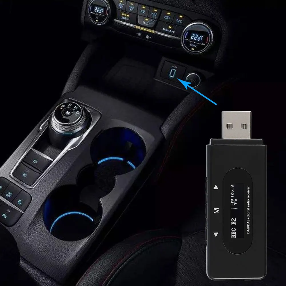 Универсальная автомобильная USB Интерфейс dab цифровой радио аудио ресивер fm-передатчик с антенной Аксессуары для автомобильного интерьера, fm модулятор