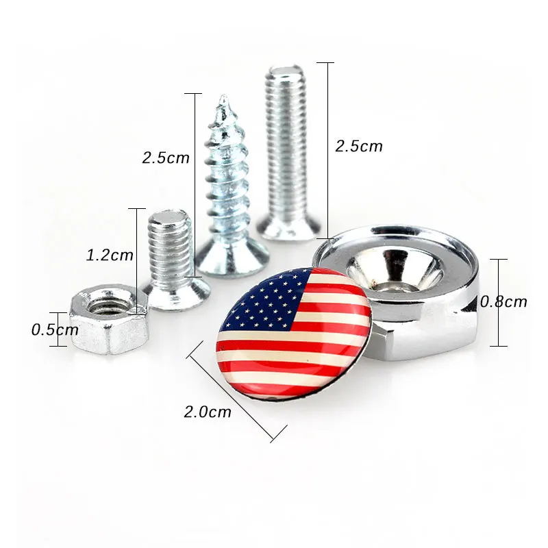 Переоборудованный крепежный винт для номерного знака, декоративная крепежная пряжка, Противоугонный винт для номерного знака, крепежная рамка для номерного знака