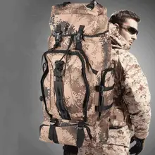 90L Outdoor Travel Portable Camouflage Waterproof Mountaineering Bag Large Capacity Military Tactical Nylon Backpack Camping Bag