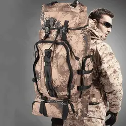 90L Outdoor Travel Portable Camouflage Waterproof Mountaineering Bag Large Capacity Military Tactical Nylon Backpack Camping Bag