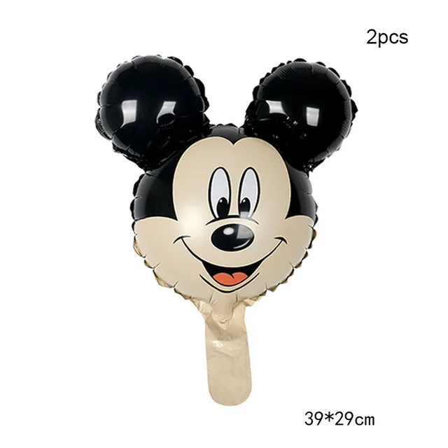 Mickey Mouse Theme Party Banner Party 6 People Disposable Plate Napkin Cup Cake Toppers for Kids Favor Flag Decoration Gifts Balloon 2pcs