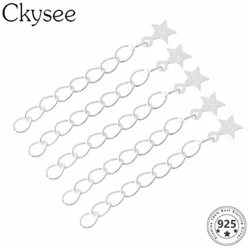 

Ckysee 925 Sterling Silver High Quality Extension Chains With Heart Tag For Necklace Bracelets Wholesale DIY Jewelry Making Acc