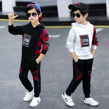 

5-10 year old children's clothing boy baby spring suit new children's boy spring hooded Korean sports two-piece tide coat