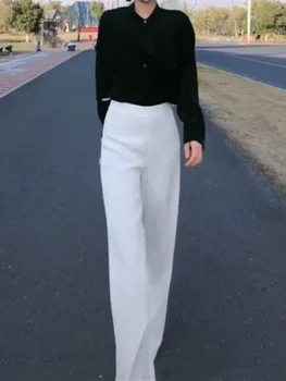 

JS3462J-Summer trendy one button skinny pants wide leg pants