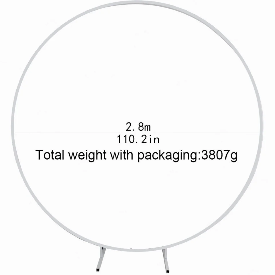 Arco redondo de Metal de 23,6 pulgadas a 110,2 pulgadas, globo de  decoración de