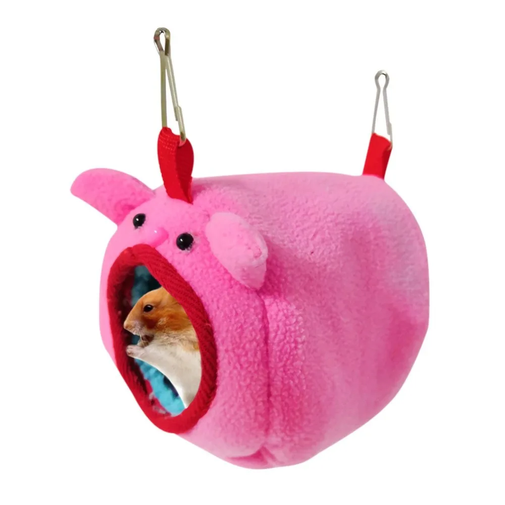 Теплое бархатное гнездо для маленьких питомцев, подвесная кровать для хомяка, попугая, белки, милого медведя, подходящая для маленьких домашних животных