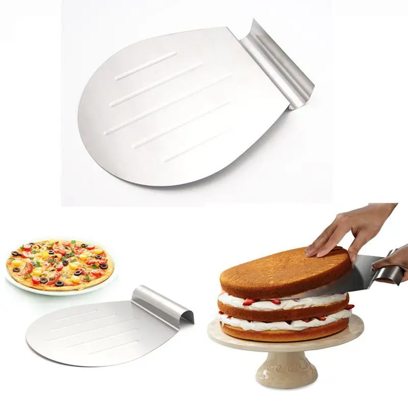 1PCS Baking Tools Stainless Steel Transfer Cake Tray Moving Plate Bread Pizza Blade Shovel Bakeware Pastry Scraper
