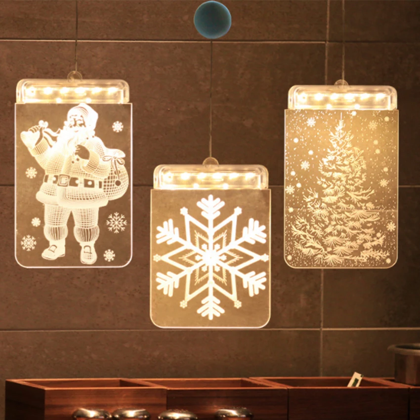 

Christmas surprise LED color light window decoration hanging star light cartoon character layout kit alphabet lamp