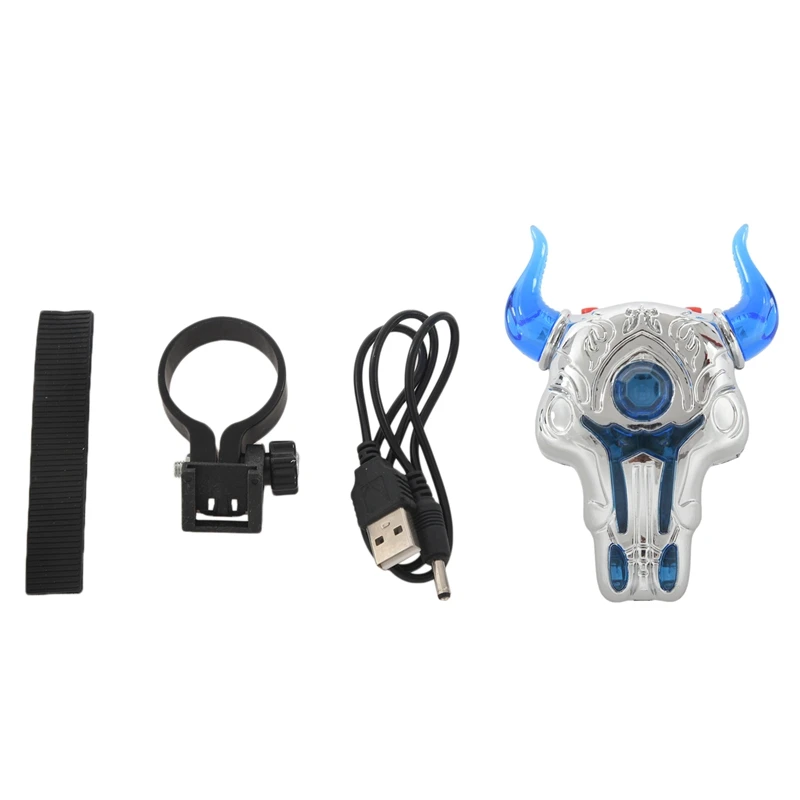 

Bicycle Taillights Charging Warning Taillights Bull Head Lights Night Riding Equipment Bicycle Accessories Blue