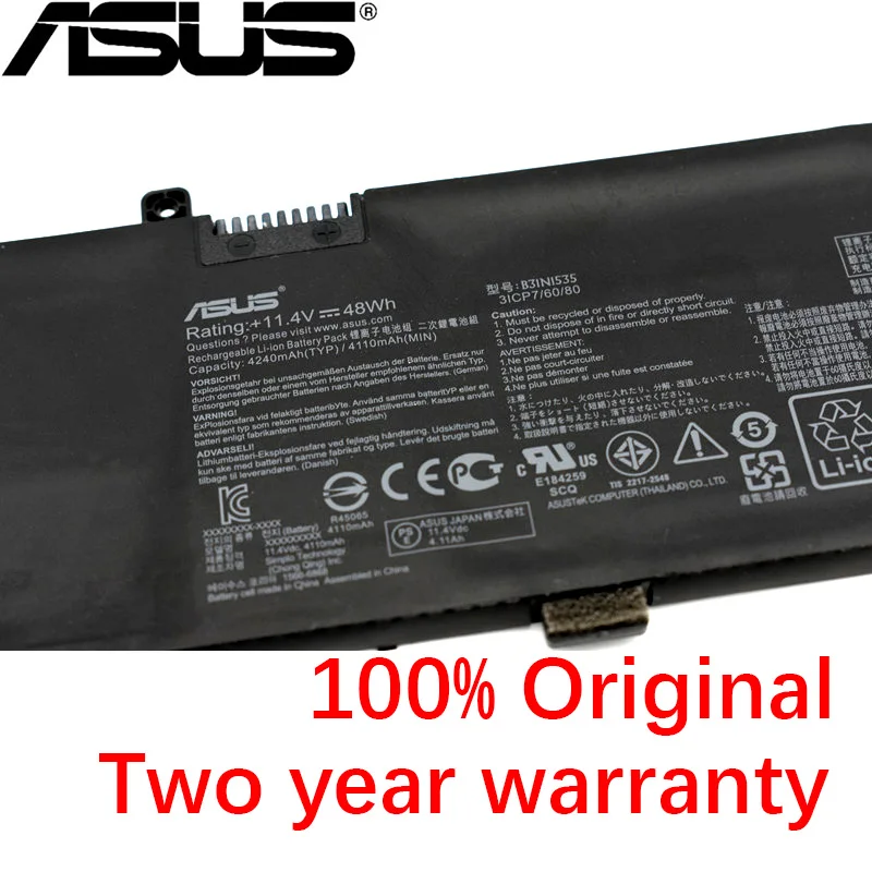 ASUS оригинальные 4110 мА/ч, B31N1535 для ASUS ZenBook UX310 UX310UA UX310UQ UX410 UX410UA UX410UQ U4000U U400UQ RX310U 11,4 V 48Wh