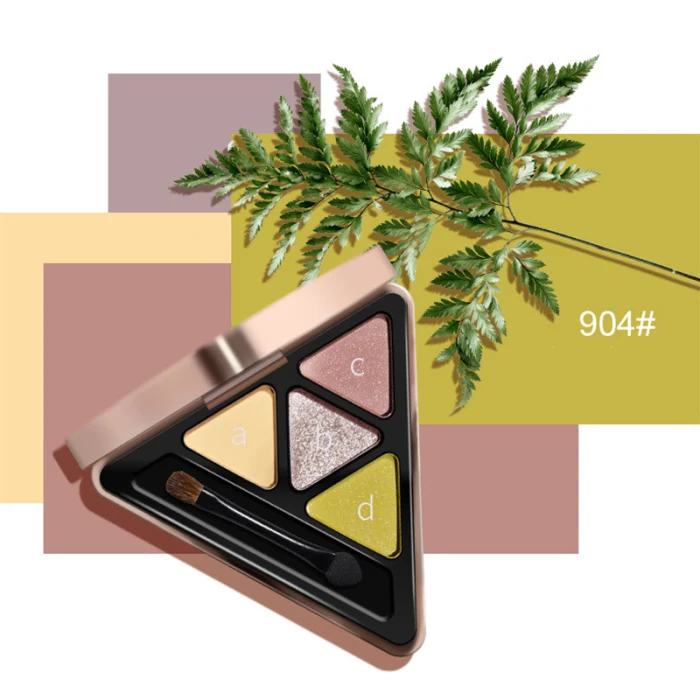 Triangular 4 Colors Eyeshadow Pallete Eyes Make Up Beauty Tools Gifts for Women ZG88
