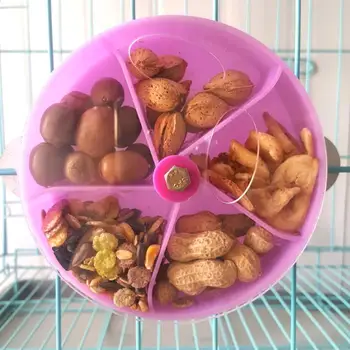 

Wheel Type Parrot Feeding Box Sufficient Enduring Ruggedness Food Containers Bins Bird Chew Bite Toy Pet Supply